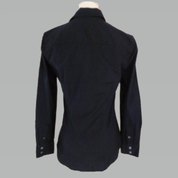 J Crew SP Dark Blue Button Down Women's Shirt - Picture 2 of 3